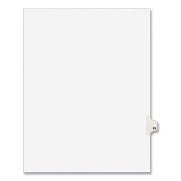 Avery® Preprinted Legal Exhibit Side Tab Index Dividers, Avery Style, 10-tab, 19, 11 X 8.5, White, 25-pack, (1019) freeshipping - TVN Wholesale